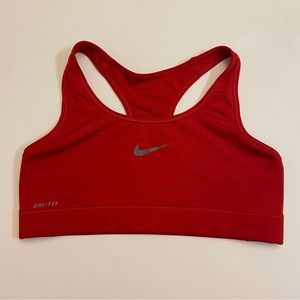 Red Nike Dri Fit Sports Bra